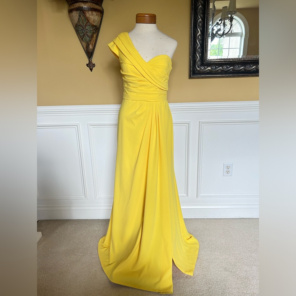 Betsy Adam yellow evening gown. Size 10.
